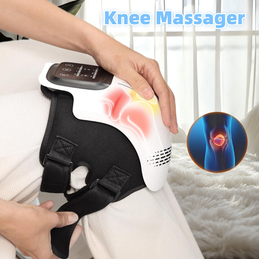 Rhichies DropStore electric knee massager with infrared, laser, and vibration therapy for pain relief and heat therapy.